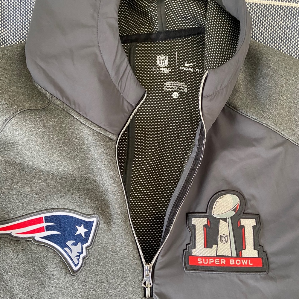 Patriots Media day hoodie Super Bowl LI size XL